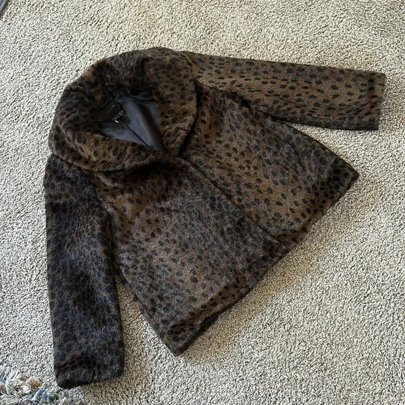 TopShop Faux Leopard Fur Jacket size S/M (4-6) EUC pls see description - Picture 7 of 15